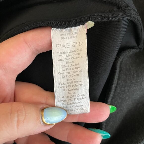 Everlane Men S Dark Gray Bomber Jacket Two Way Front Zipper Pockets Cotton - Picture 9 of 9